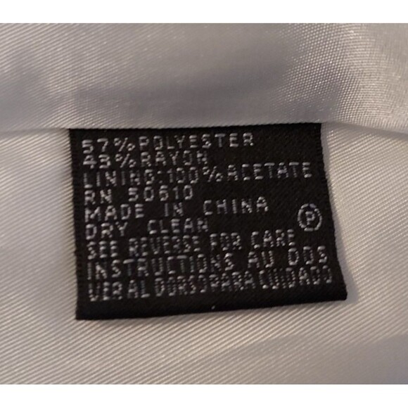 Kasper 3 Piece Skirt Suit Set Women 12P Formal Work Career Office Navy Blue - Picture 14 of 16